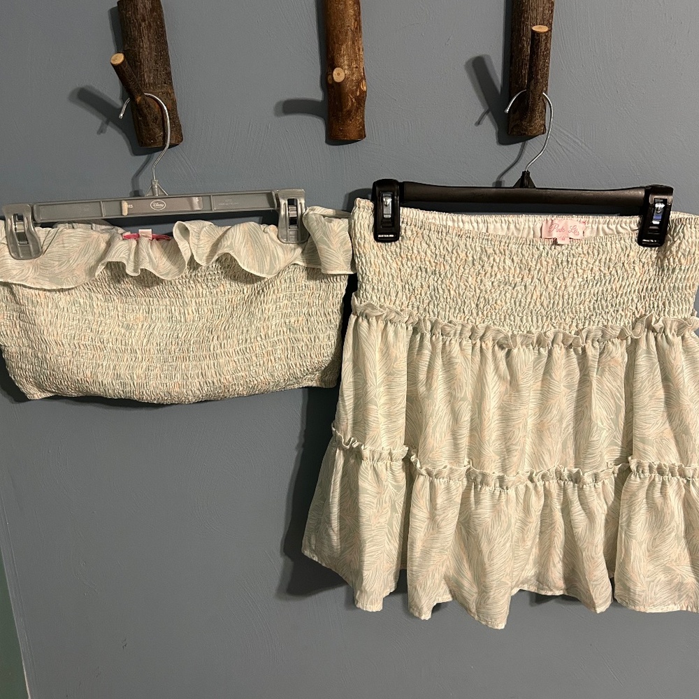 Matching top and skirt set
